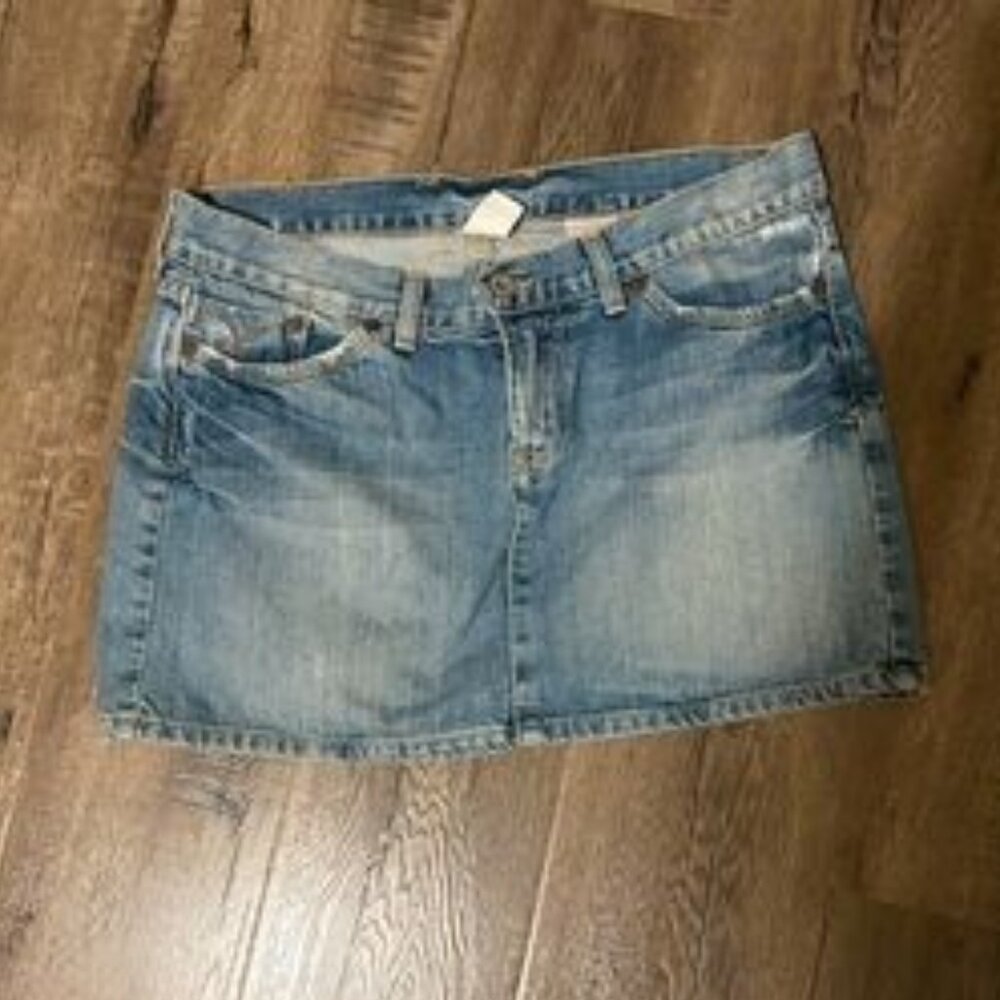 Light Blue Denim Mini Skirt